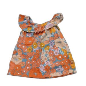 Carter's Baby 24 Months Sweet Floral Girls Blouse Elastic Boho Flowers Pink Blue